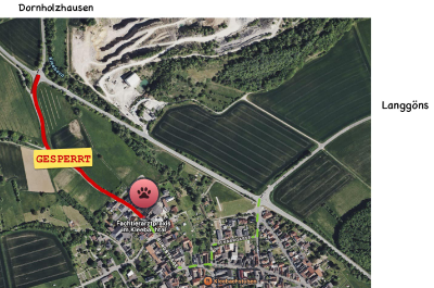Fachtierarztpraxis Kleebachtal - Straßensperrung Niederkleen!